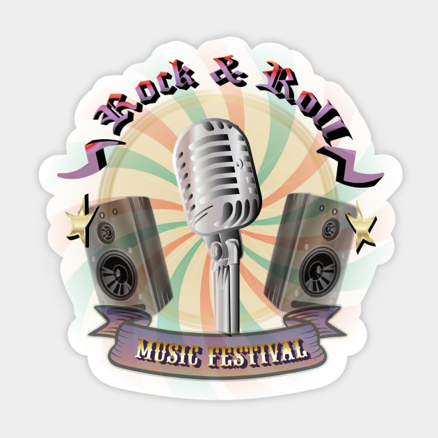 Rock And Roll Music Festival Sticker by iZiets